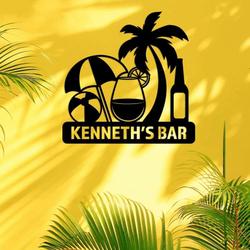 personalized pool bar signs home bar wall decor metal family name sign beach house sign tiki bar sign kitchen wall decoration 1