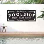 personalized pool bar signs poolside oasis metal sign outdoor backyard pool sign poolside decor 0