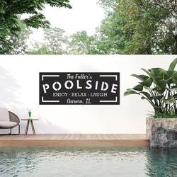 personalized pool bar signs poolside oasis metal sign outdoor backyard pool sign poolside decor 3