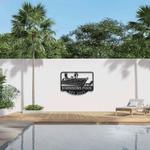 personalized pool established year metal sign custom pool bar signs 0
