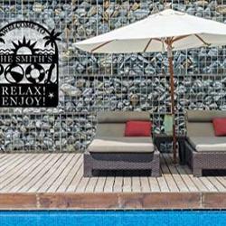 personalized pool sign poolside paraside sign palm tree metal sign pool bar sign swimming pool sign pool gifts housewarming gift 3