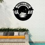personalized poolside metal sign swimming pool decor beach sign home outdoor patio decor housewarming gift 0