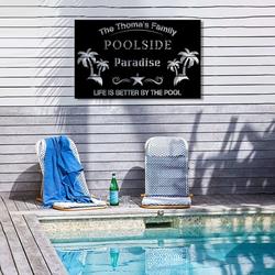 personalized poolside metal sign swimming pool sign backyard pool decor sign for pool beach patio home outdoor decor 2