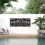 personalized poolside paradise sign backyard pool sign tiki bar sign poolside patio decor 0