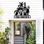 personalized poolside paradise sign pool oasis sign swimming pool decor housewarming gift 0