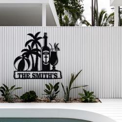 personalized poolside paradise sign pool oasis sign swimming pool decor housewarming gift 2