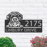 personalized portuguese water dog cute puppy address sign house number plaque custom metal sign 0