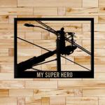 personalized power lineman my super hero retirement gift custom metal sign 0
