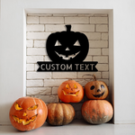 personalized pumpkin halloween metal sign custom text signs halloween decoration for home 0