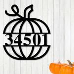 personalized pumpkin patch farmhouse address sign halloween house number plaque custom metal sign 0