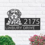 personalized pyrenean mountain dog cute puppy address sign house number plaque custom metal sign 0