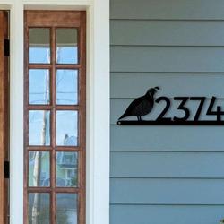 personalized quail bird address sign house number plaque custom metal sign 2