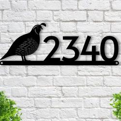 personalized quail bird address sign house number plaque custom metal sign 3