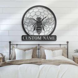 personalized queen bee farm beekeeper v2 decorative garden custom metal sign 2