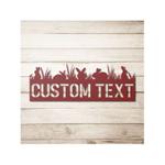 personalized rabbit bunny garden decorative custom metal sign housewarming gift 0