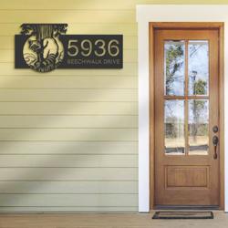 personalized raccoon address sign custom metal signs 1