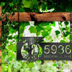 personalized raccoon address sign custom metal signs 2