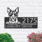 personalized rat terrier dog cute puppy address sign house number plaque custom metal sign 0
