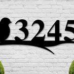personalized robin bird address sign house number plaque custom metal sign 0