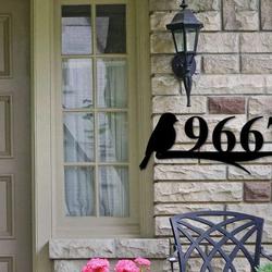 personalized robin bird address sign house number plaque custom metal sign 1