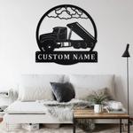 personalized roll off truck metal name sign home decor gift for truck drivers 0