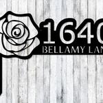 personalized rose flower garden address sign house number plaque custom metal sign 0