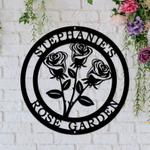 personalized rose garden decorative custom metal sign 0
