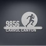 personalized runners address sign house number plaque custom metal sign 0