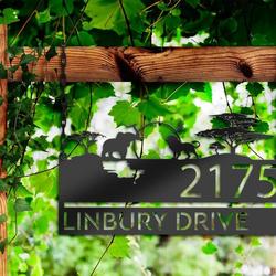 personalized safari scene address sign custom metal signs 2