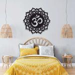personalized sahasrara crown chakra om sign yoga studio home decor custom metal sign 0