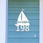 personalized sailboat address sign house number plaque custom metal sign 0