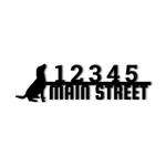 personalized sausage dog dachshund address sign house number plaque custom metal sign 0