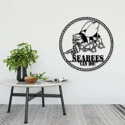 personalized seabee navy veteran sign independence day veteran day patriotic decor custom metal sign 2