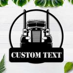 personalized semi truck sign trucker gifts truck driver custom metal sign birthday gifts dad gifts 0
