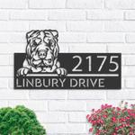 personalized shar pei dog cute puppy address sign house number plaque custom metal sign 0