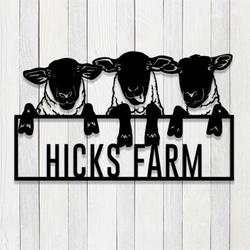 personalized sheep funny lamb sign goat sheep metal sign farmhouse 1