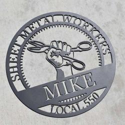 personalized sheet metal workers tradesman retirement gifts custom metal sign 2