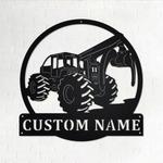 personalized skidder truck metal name sign home decor gift for truck drivers 0