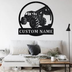 personalized skidder truck metal name sign home decor gift for truck drivers 1
