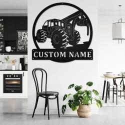 personalized skidder truck metal name sign home decor gift for truck drivers 2
