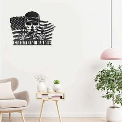 personalized skull welder us flag mechanic custom metal sign housewarming gifts 2