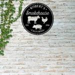 personalized smoke house metal sign grill sign farmhouse decor grill bar sign fathers day gift dad gifts 0