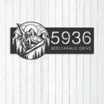 personalized snowboard snowboarder winter sport address sign house number plaque custom metal sign 0