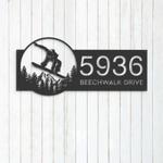 personalized snowboard snowboarder winter sport v1 address sign house number plaque custom metal sign 0
