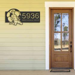 personalized soccer player football v1 address sign house number plaque custom metal sign 1
