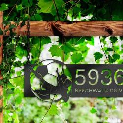 personalized soccer player football v2 address sign house number plaque custom metal sign 3