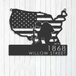 personalized soldier american flag patriotic army sign independence day veteran day patriotic decor custom metal sign 0