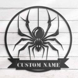 Personalized Spider Metal Wall Art  Halloween Decoration for Home