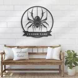 personalized spider metal wall art v2 halloween decoration for home 2