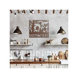 personalized squirrel cabin decor camping woodland custom metal sign 5